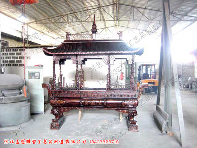 铜雕寺庙香炉
