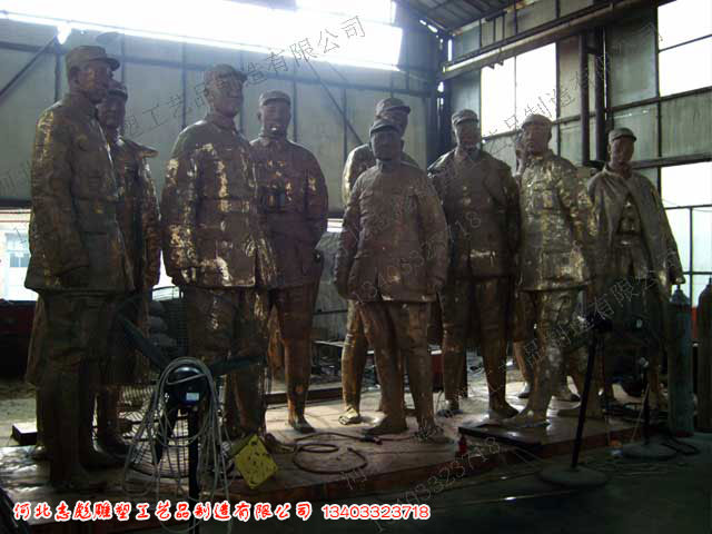 名人雕塑之十大元帅雕塑